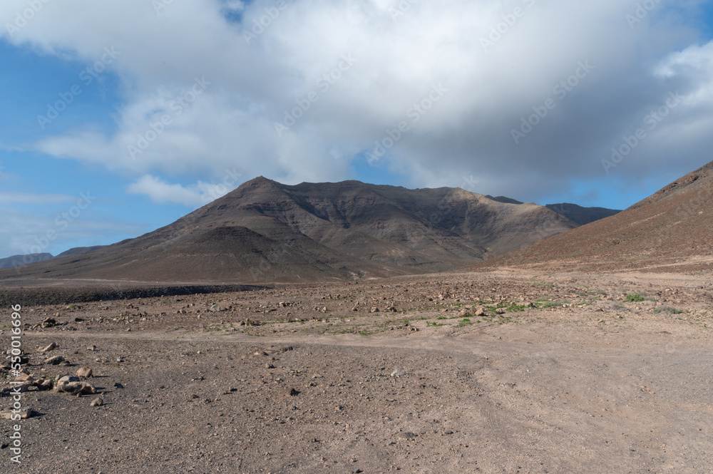 view to maountains in fuenteventura