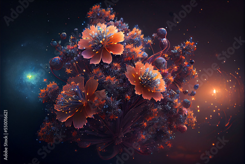 Flowers found in the deepest reaches of the universe, deep space flowers © Elka