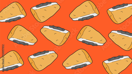 bakso tahu pattern indonesian cuisine vector stock