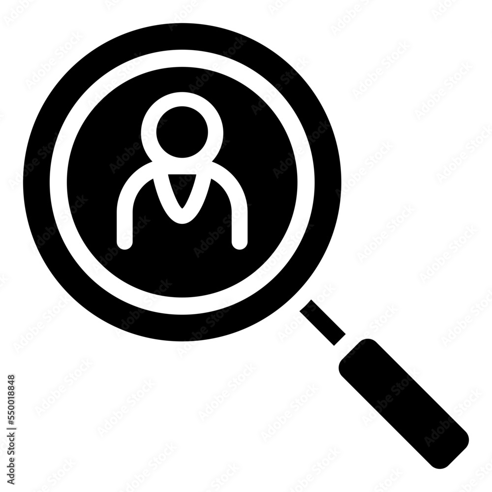 recruitment people and magnifying icon recruitment people and magnifying icon