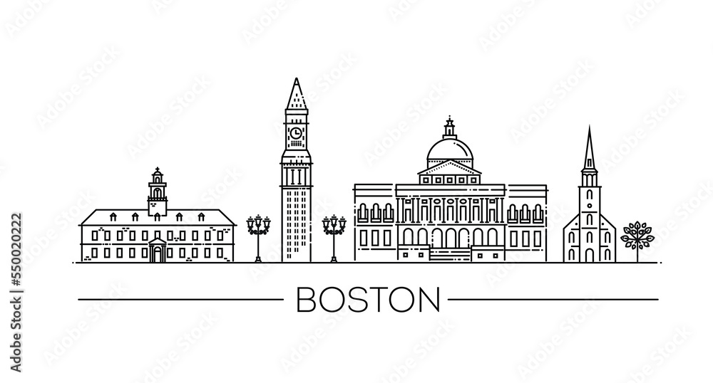 Boston travel landmark of historical building