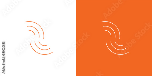 Simple and modern R letter wireless logo design