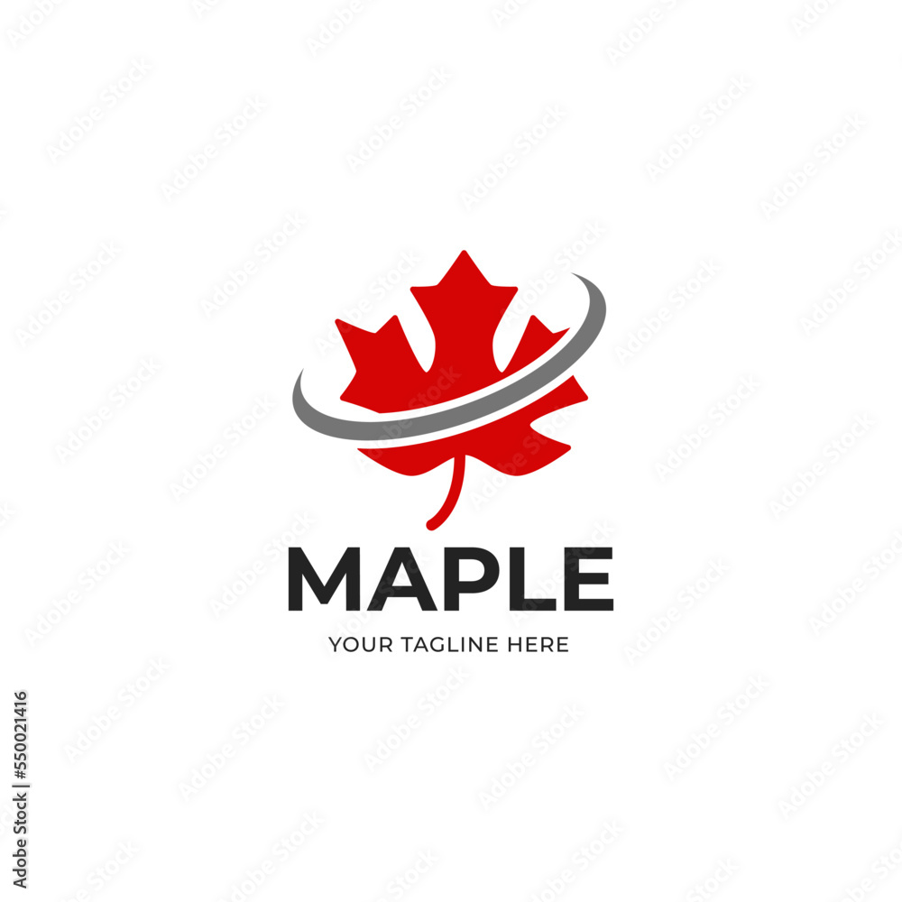Maple leaves logo isolated on white background Maple leaves logo isolated on white background
