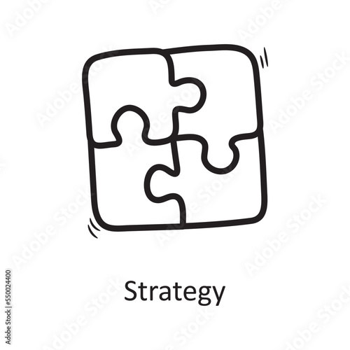 Strategy vector outline Icon Design illustration. Business Symbol on White background EPS 10 File