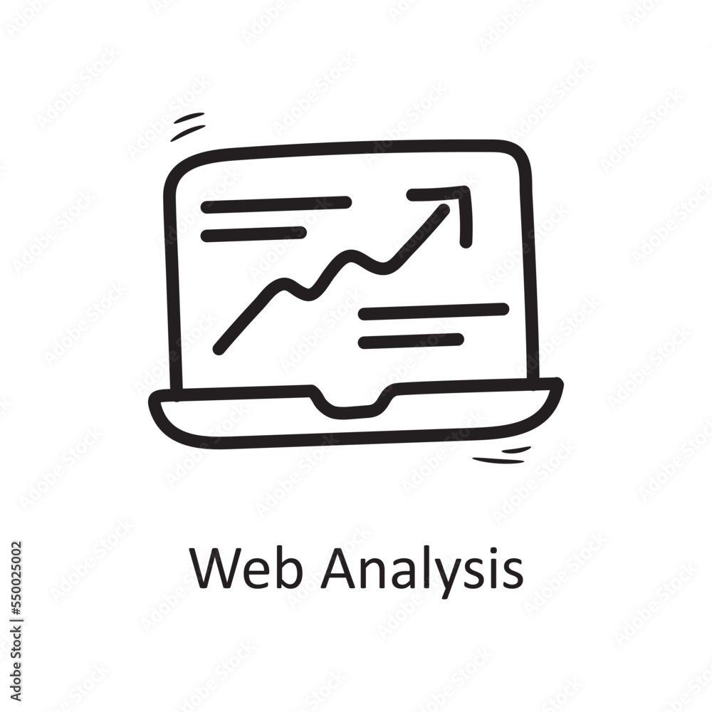 Web Analysis vector outline Icon Design illustration. Business Symbol on White background EPS 10 File Web Analysis vector outline Icon Design illustration. Business Symbol on White background EPS 10 File