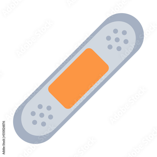 Plaster for wounds. Medical equipment and preparations for treatment and examination of the patient. Flat vector isolated on white background