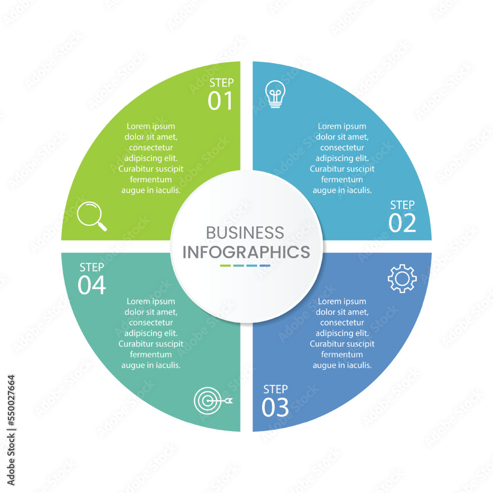 Infographic template with option or step for business presentation Infographic template with option or step for business presentation
