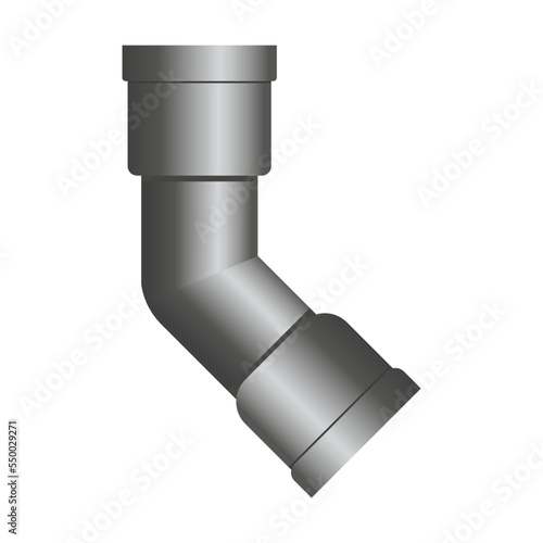 Pipe cartoon vector. Pipeline connection, valves, flanges, drains for system. Industrial concept