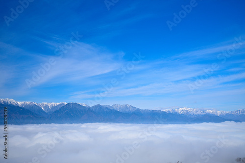 雲海　アルプス　安曇野