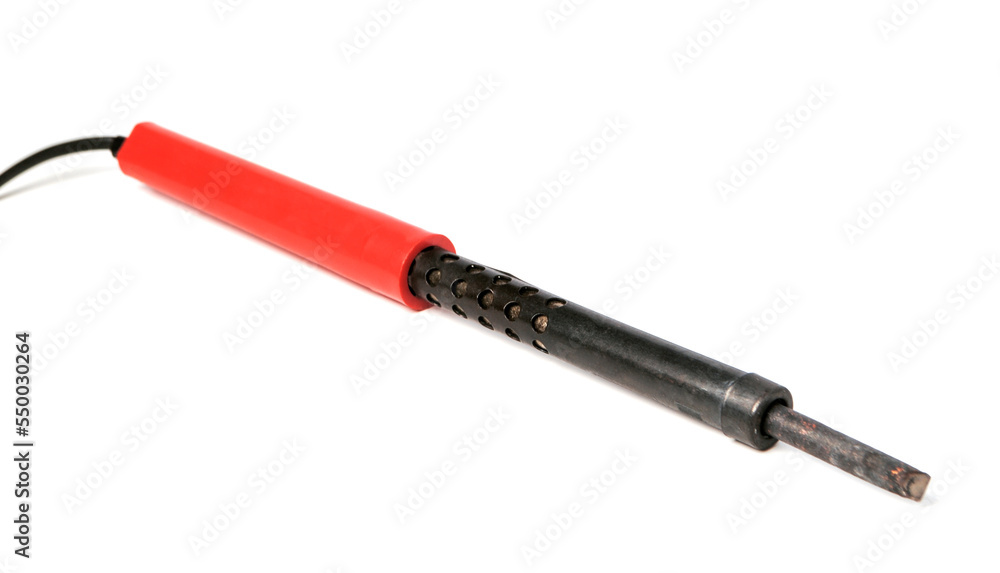 Fototapeta premium Soldering iron retro isolated on white background