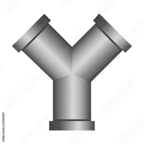 Pipe cartoon vector. Pipeline connection, flanges, drains for system. Industrial concept