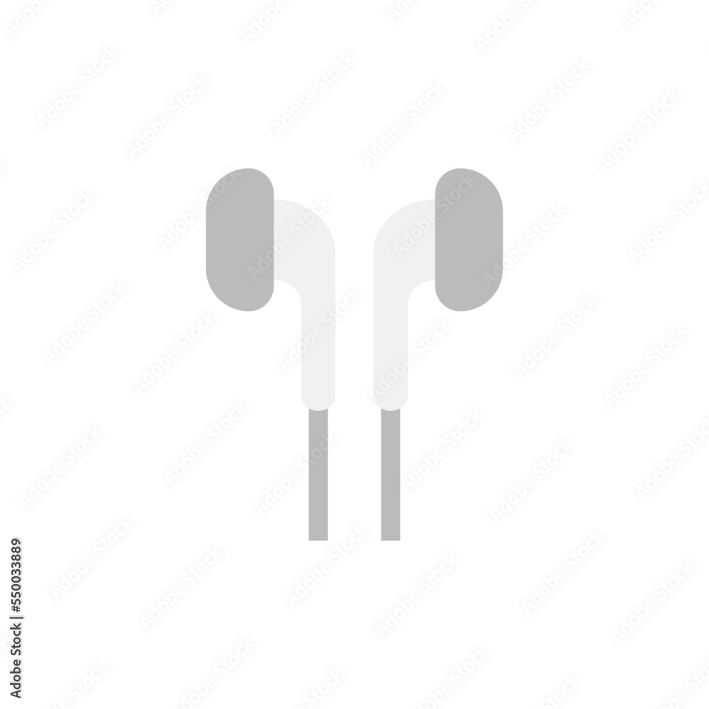 Headphones, technology icon in color, isolated on white background Headphones, technology icon in color, isolated on white background