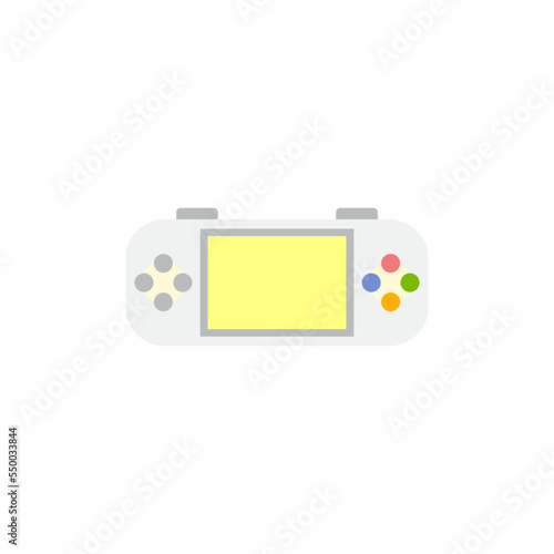 Portable gaming console icon in color, isolated on white background 