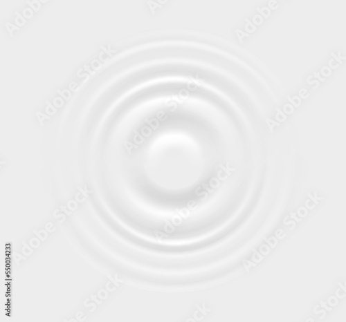 Milk wave, splash ripple background. Yogurt drink, cream dairy product droplet motion, cosmetics, shampoo or white paint, milky fluid splashing, drop fall impact circle realistic vector background