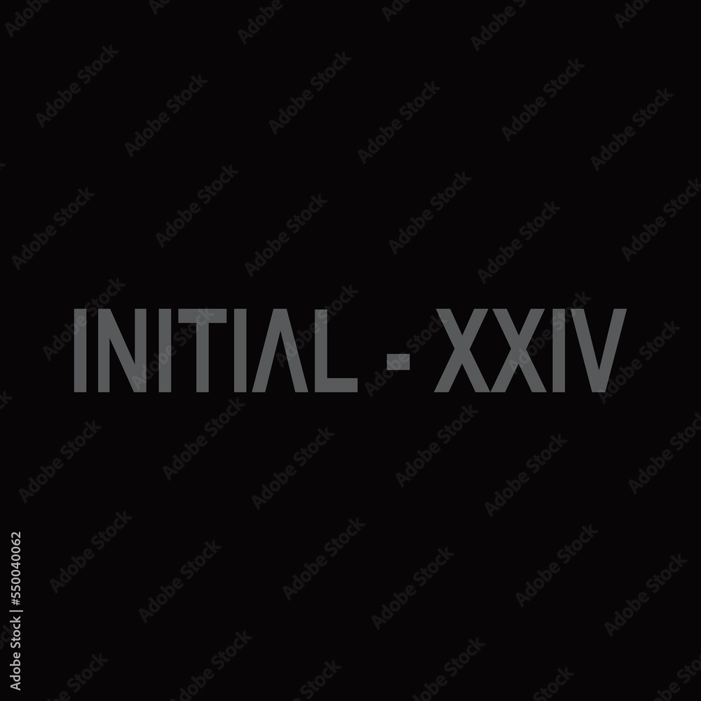 Initial word logo isolated in black background Free Vector