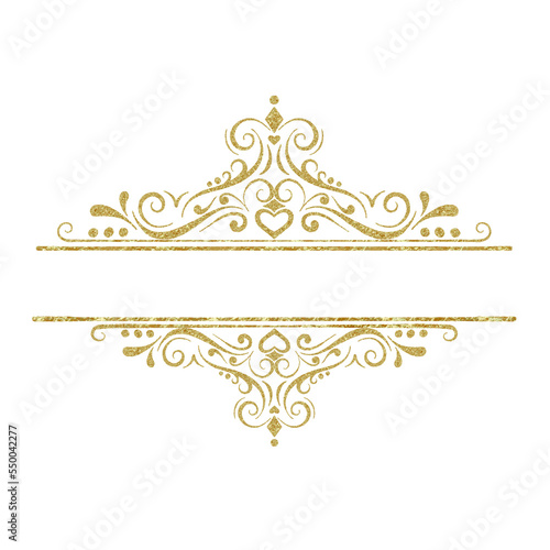 vintage gold frame suitable on a dark background, for luxury brands, designs, templates, cards, invitations, etc