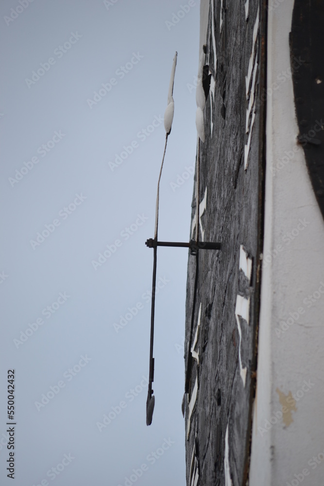 Petrovaradin, Serbia - February 17. 2013: Novi Sad, clock at Petrovaradin Fortress. Petrovaradin, Serbia - February 17. 2013: Novi Sad, clock at Petrovaradin Fortress.
