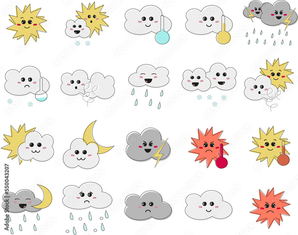 Naklejka premium Weather icons