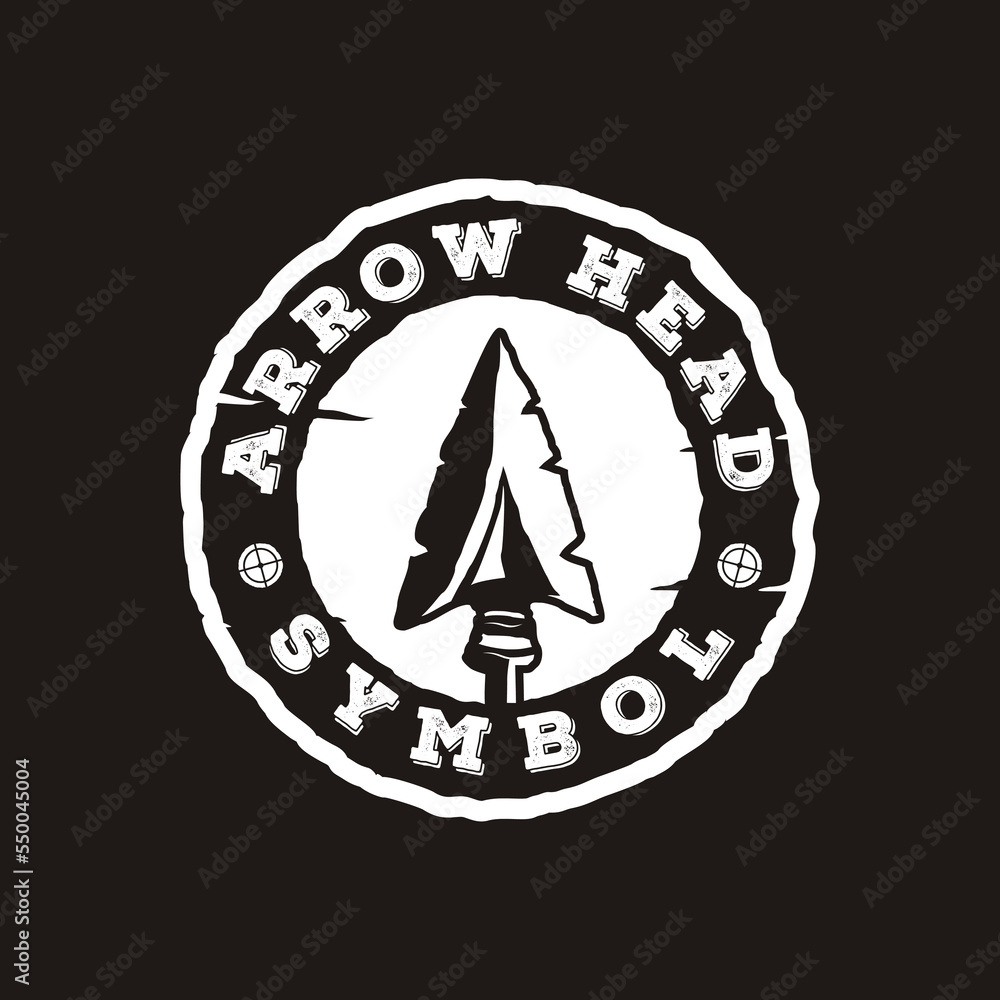 Classic and Retro Stamp or Emblem with an Arrow Logo Design Template Classic and Retro Stamp or Emblem with an Arrow Logo Design Template