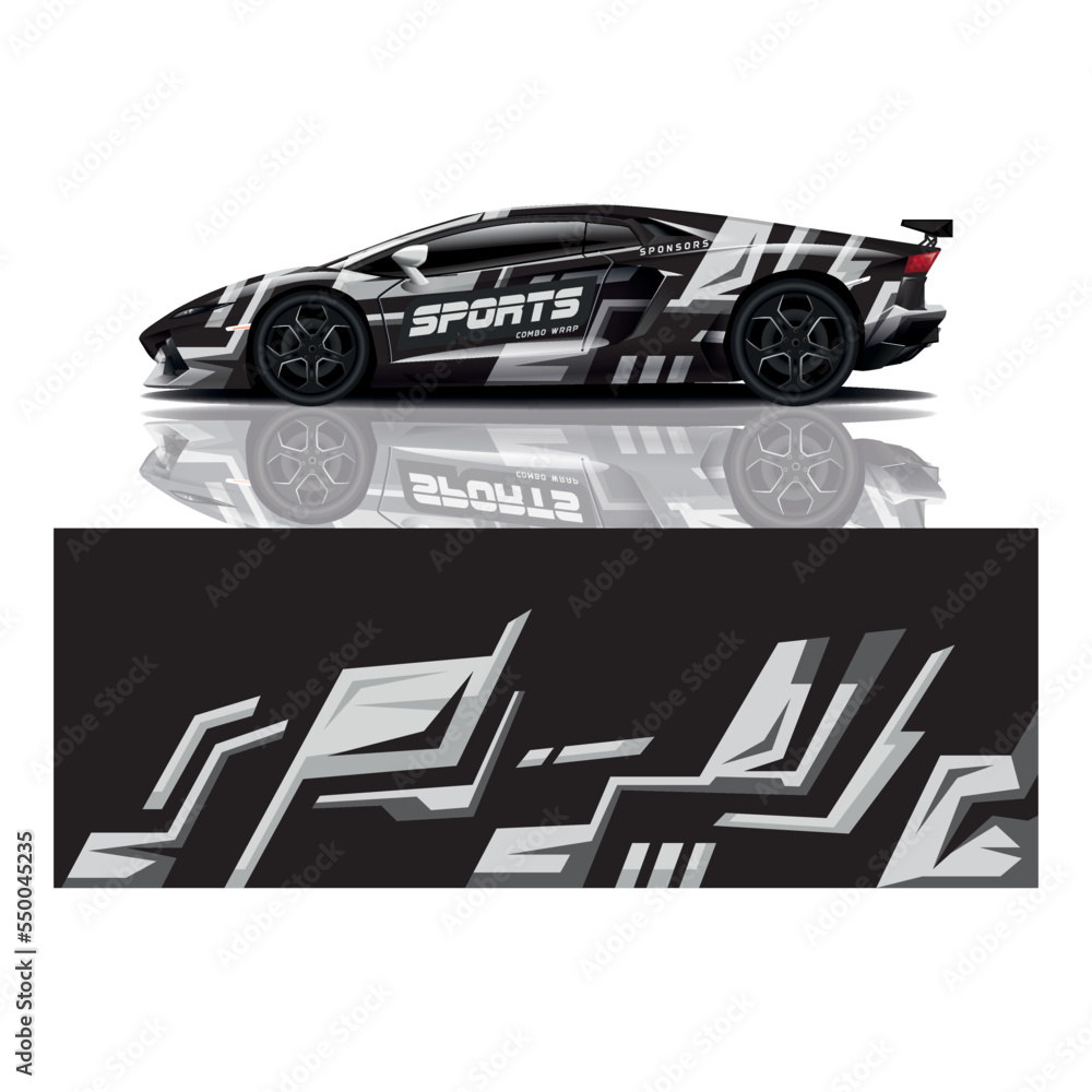 Car decal wrap design vector Car decal wrap design vector