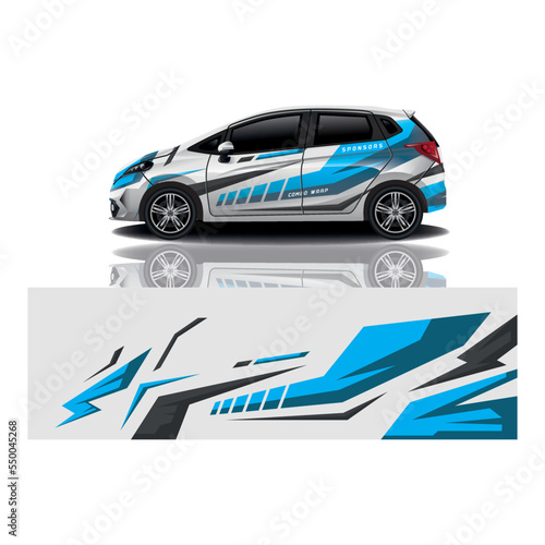 Car decal wrap design vector