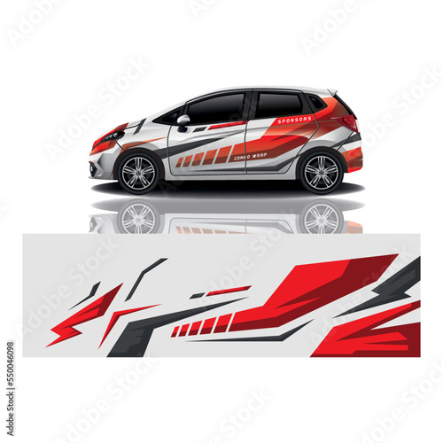 Car decal wrap design vector