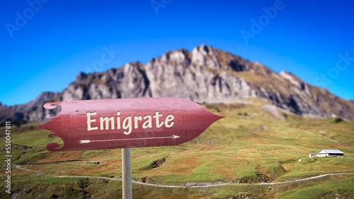 Street Sign to Emigrate