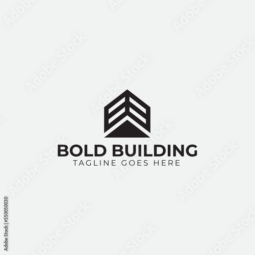 Letter B or BB real estate building logo icon template