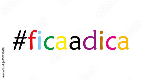 Fica a dica. Get the Tip in Portuguese. Lettering. photo