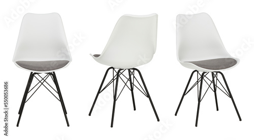 Modern chair with cut out isolated on background transparent photo