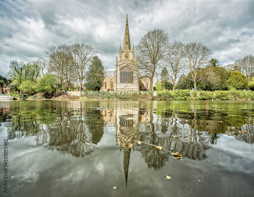 Holy Trinity Church Reflected in the River Avon