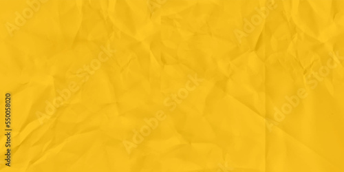 Brown wrinkle recycle paper background. Close up of Recycled brown wrinkle paper texture for background. Brown crumpled paper texture for background vector illustration. marigold yellow blank paper