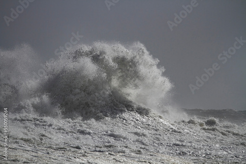 Sea rocks beated by stormy waves