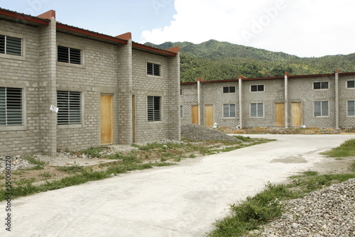 Houses in the process of being built