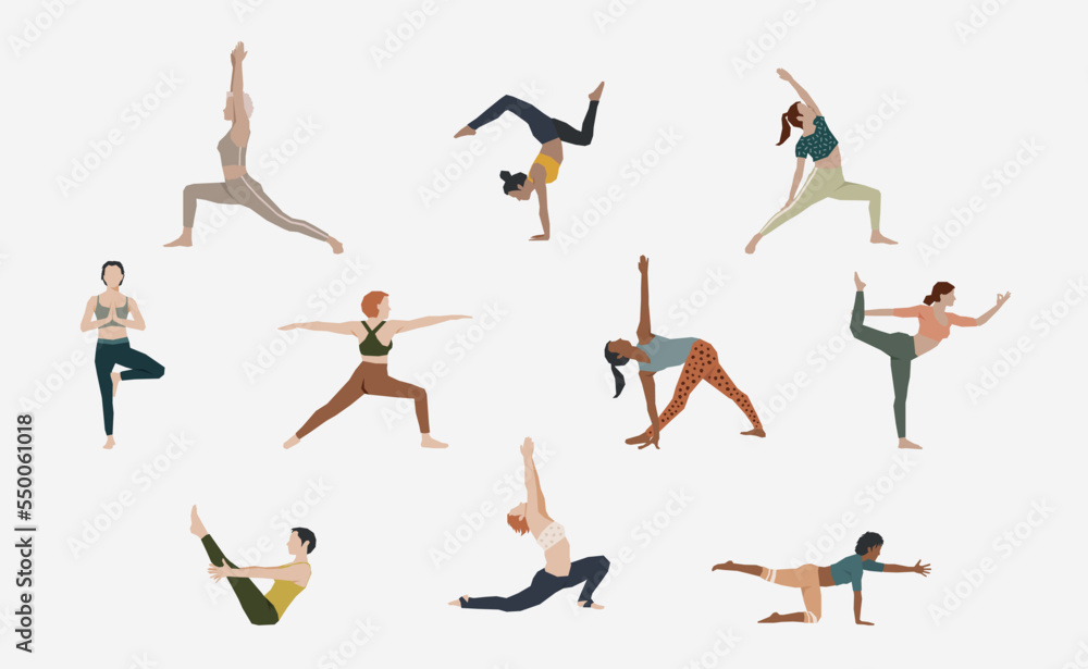 Yoga vector in flat design