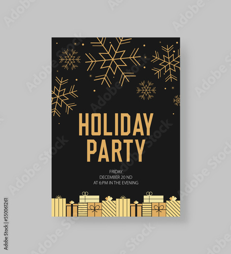 Vector illustration design for holiday party and happy new year party invitation flyer poster and greeting card template