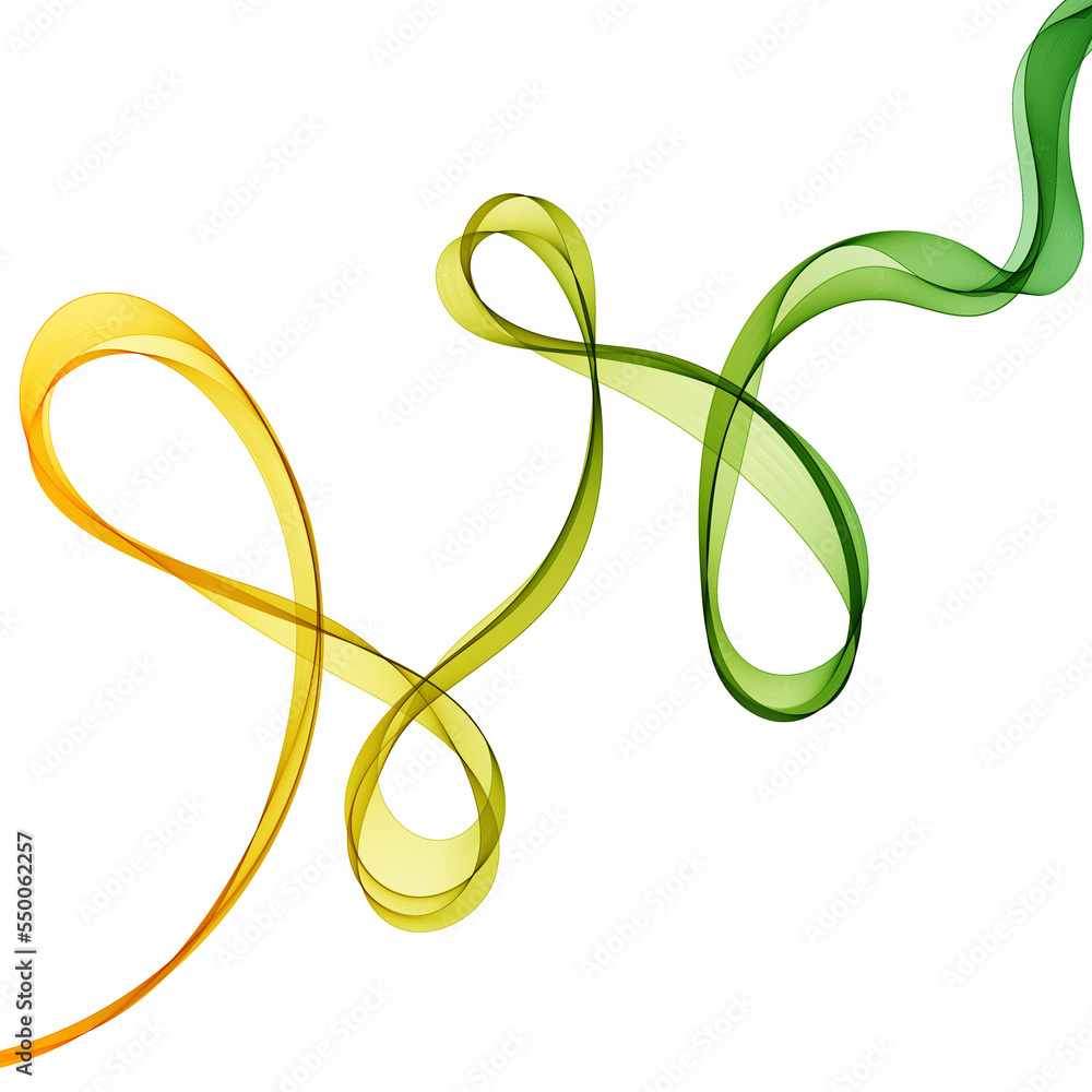 Obraz premium Abstract two color wave. Yellow-green wave pattern. Eps 10