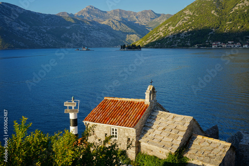 Church of Our Lady of Angels, view of Kotor Bay, Montenegro
