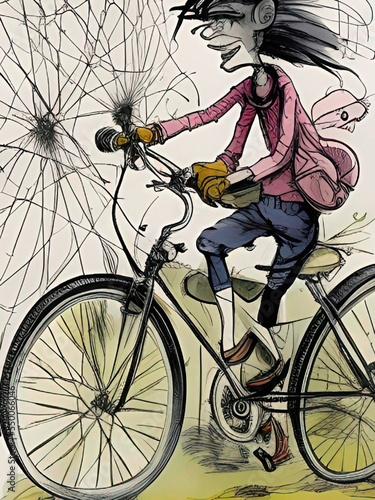 girl on bicycle