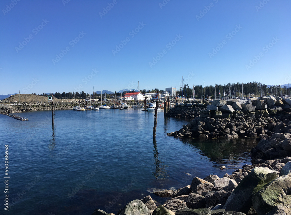 French Creek Harbour in Parksville on the East Coast of Vancouver Island, British Columbia, Canada