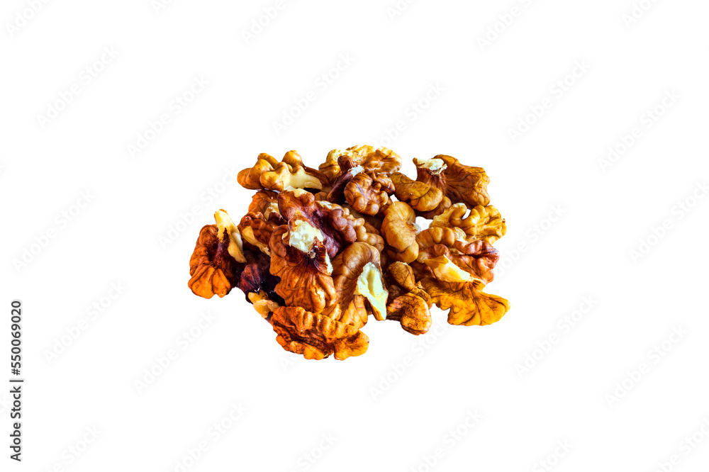 Group of walnuts, isolated on white background Group of walnuts, isolated on white background