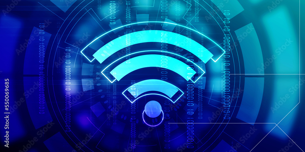 2d illustration WiFi symbol sign 2d illustration WiFi symbol sign