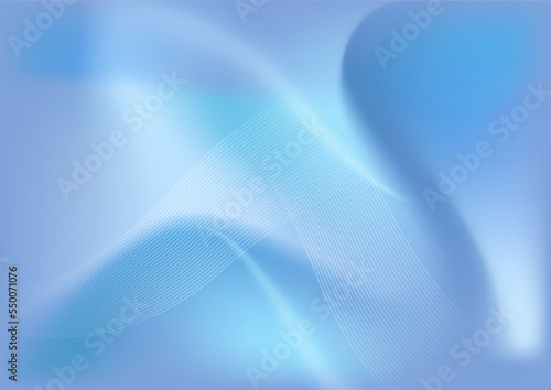 Abstract blue background with wave curve line shapes.
