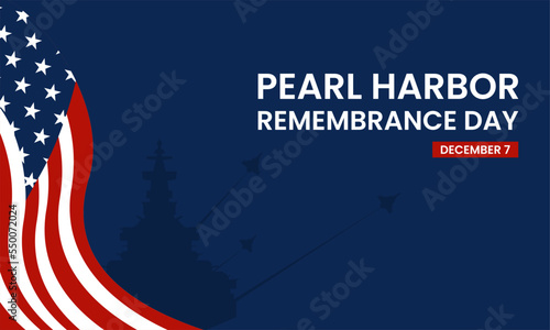 Pearl Harbor Remebrance Day Background. Suitable to use on Pearl Harbor Remebrance Dayevent. Also suitable for uploading social media at Pearl Harbor Remebrance Day