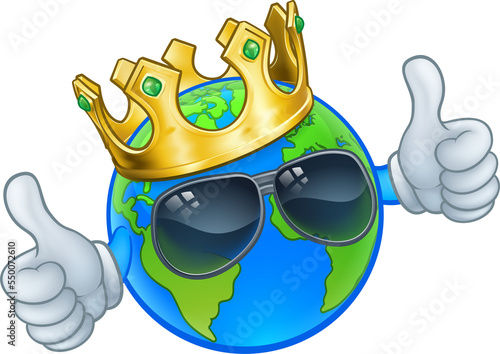 Earth Globe Crown Sunglasse...