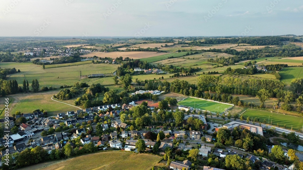 Fototapeta premium Aerial shot from the Gulperberg of a landscape in the Netherlands