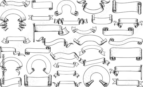 Scrolls Vintage Flag Paper ...