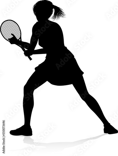 Tennis Silhouette Sport Pla...