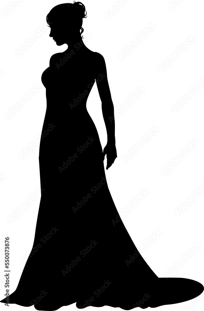 Bride Bridal Wedding Dress Silhouette Woman Design Bride Bridal Wedding Dress Silhouette Woman Design