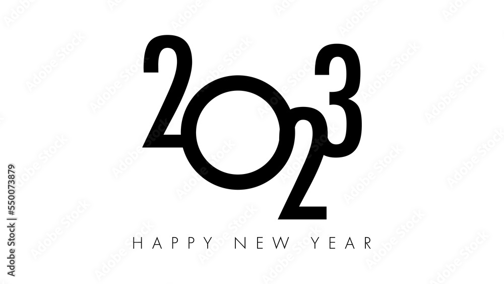 Happy New Year 2023 on white background , Flat Modern design , illustration Vector EPS 10 Happy New Year 2023 on white background , Flat Modern design , illustration Vector EPS 10